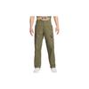Solid High-Waist Cargo Trousers With Large Pockets Men Bottoms Olive-Green FD0402-222