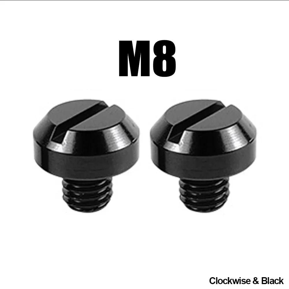 2 Pcs Motorcycle CNC Aluminum M10 X 1.25 Rear View Mirror Hole Plugs Screws Rearview Mirror Holder Anti-Rust