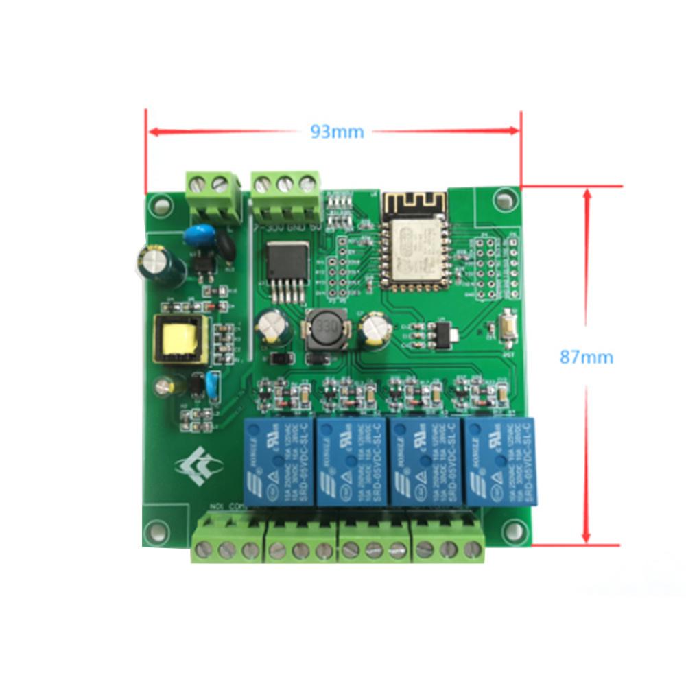 5 В/8-80 В ESP8266 беспроводной WIFI 1 2 4 8-канальный релейный модуль ESP-12F Wifi макетная плата для Arduino AC/DC модуль питания