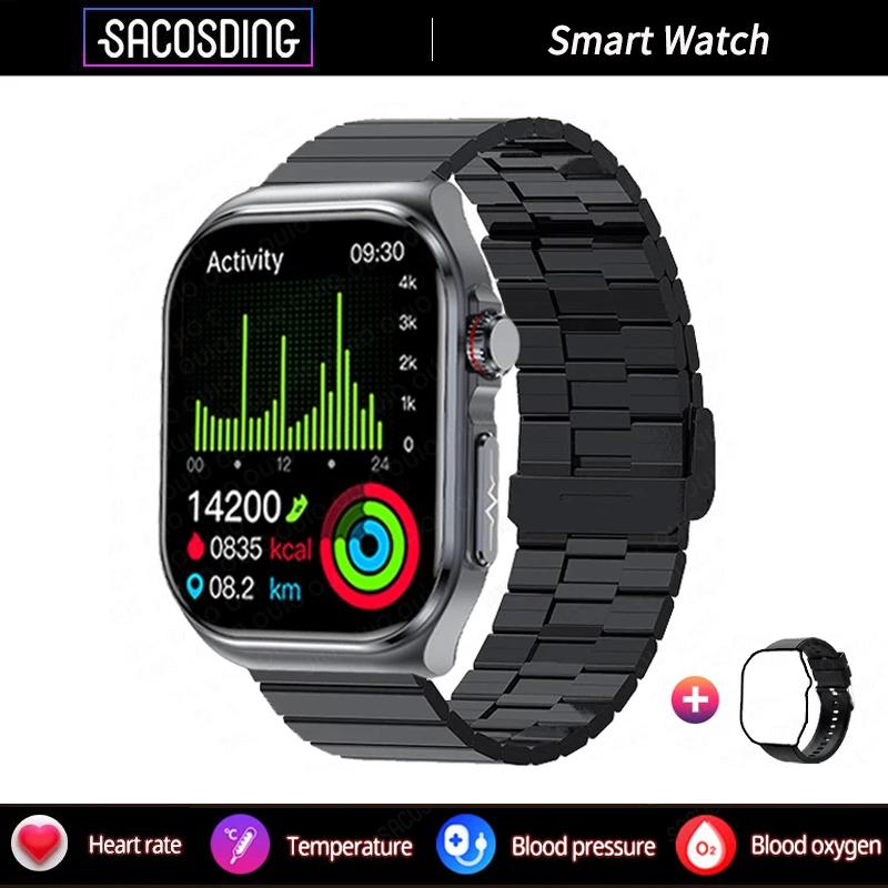 SACOSDING Новые Amoled Смарт-часы для мужчин ЭКГ + PPG + HRV Часы Мониторинг артериального давления Bluetooth Вызов Женский спортивный фитнес-трекер Смарт-часы для женщин