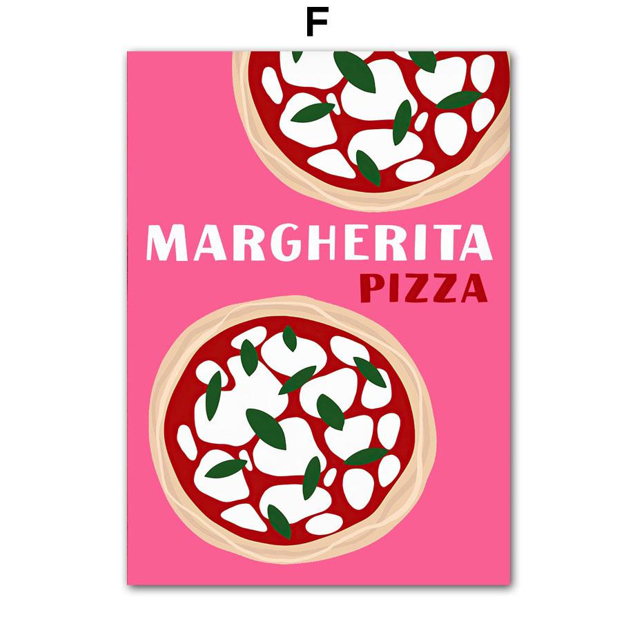 Пицца Рамен Тако Бургер Спагетти Плакаты с сыром на гриле Печать на холсте скандинавские настенные художественные фотографии Декор для кухни и комнаты