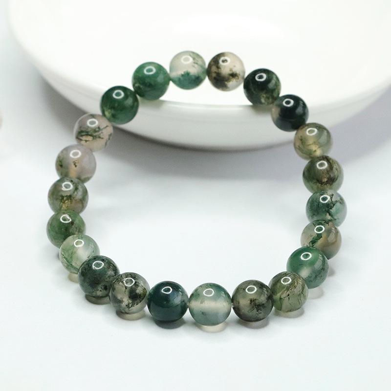 Браслет Juanyu Natural Water Grass Agate & Chalcedony Green Crystal MN4042304