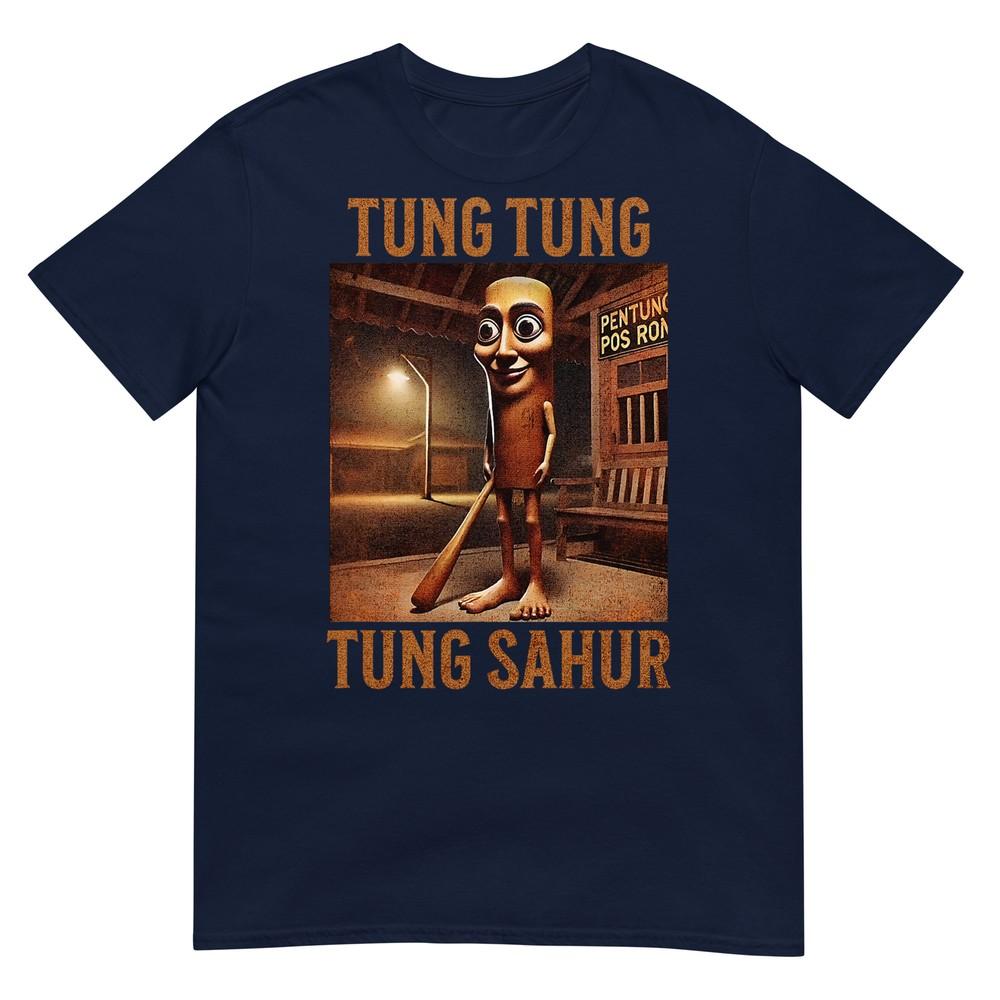 Футболка с мемом про сахур Tung Tung Tung Italian Brainrot