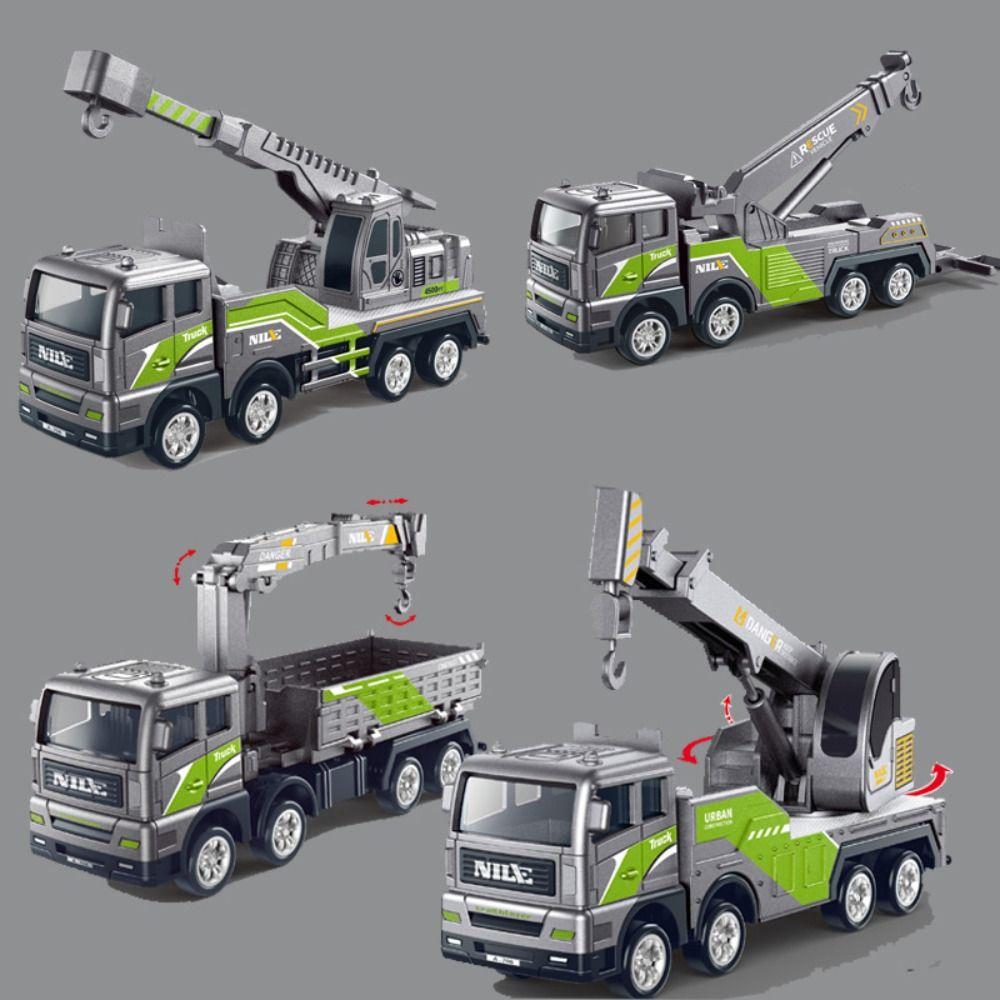 Цинк цинковый сплав литой кран грузовик игрушки моделирование транспортное средство экскаватор инженерия модель автомобиля дети студент