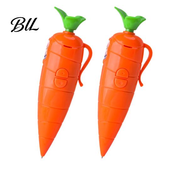 Smooth Writing Pen Carrot Shape Voice Recorder with 60-Second Recording Cute Creative Stationery for Kids Ballpoint Students Teachers Funny