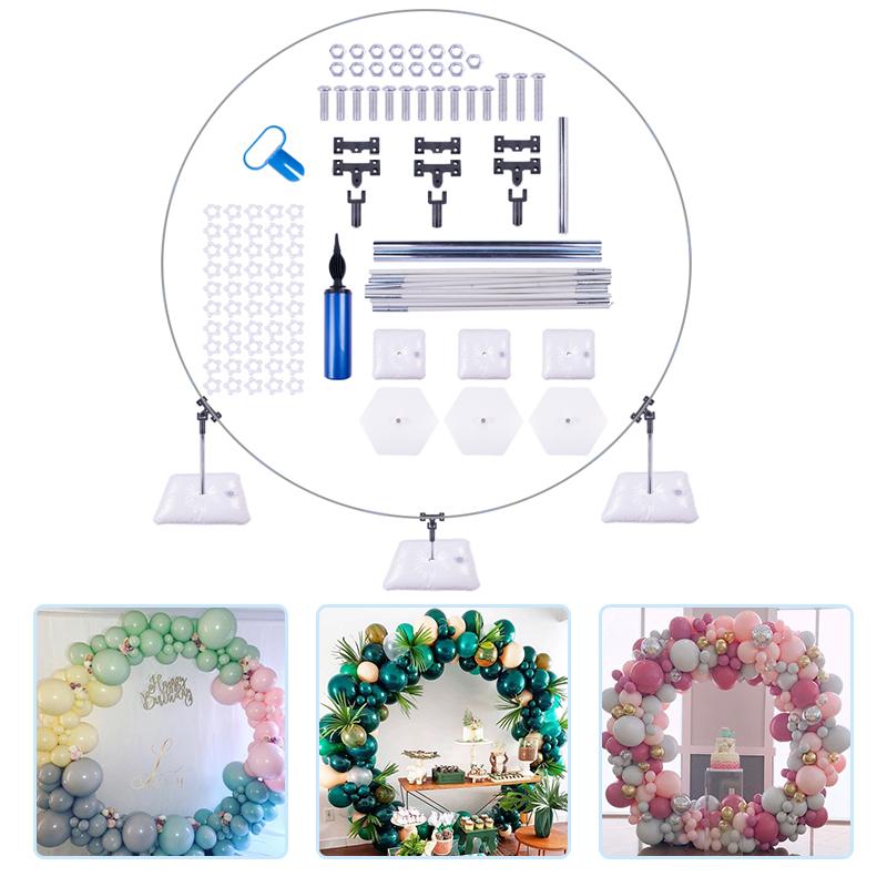 Plastic Round Balloon Arch Ring DIY Background Holder Circle Wreath Ballon Column Base Wedding Birthday Party Decor Baby Shower
