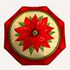1pc Poinsettia Design Automatic Umbrella 8-Bone Design Compact Gear for Outdoor Travel, Perfect Holiday Gift  yy250827022
