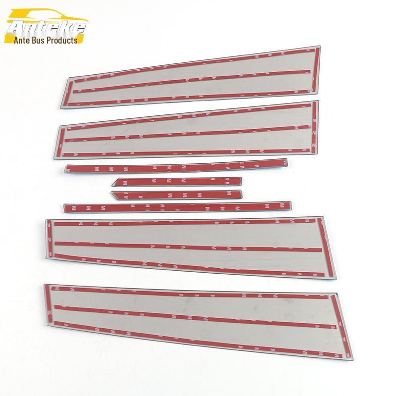 Compatible Stainless Steel Anti-Scratch Window Trim and Decorative Stickers for 2021 ID.4X Car.