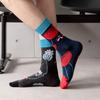 New AB Feet Flower and Bird Pattern Mid-tube Casual Socks Men's Trendy Socks Plus Size Socks