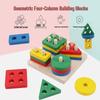 Montessori Geometric Stacking Rings & Shape Matching Toys for Toddlers