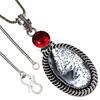 Pendant Dendritic Opal GarnetGemstone Valentine'Day Gift Silver Jewelry 2"