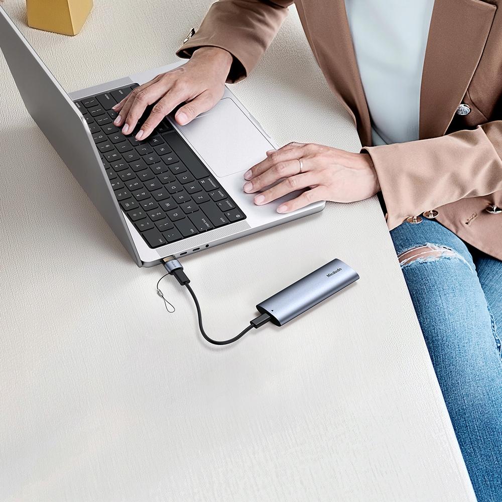 Mcdodo Adapter Przejściówka Usb-A 3.0 Do Usb-C Na Usb Typ C 3A 5Gb Otg Led