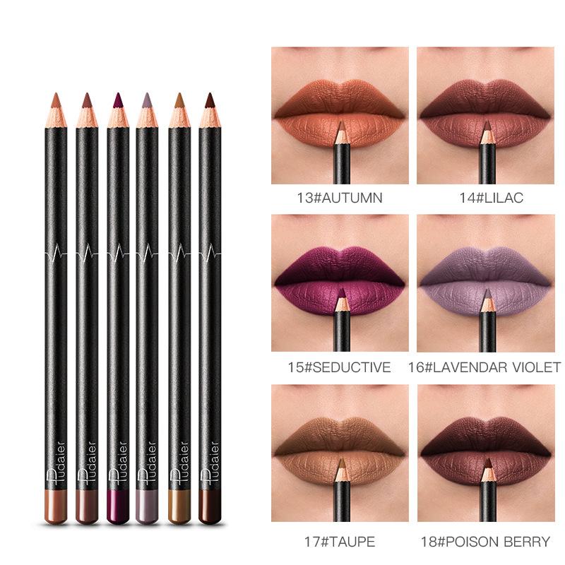 Matte Velvet Lipstick 12 Pcs/sets Lip Liner Waterproof Non-smudge Makeup