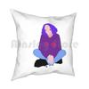 Pillow Case Printed Home Soft Throw Pillow Flower Music