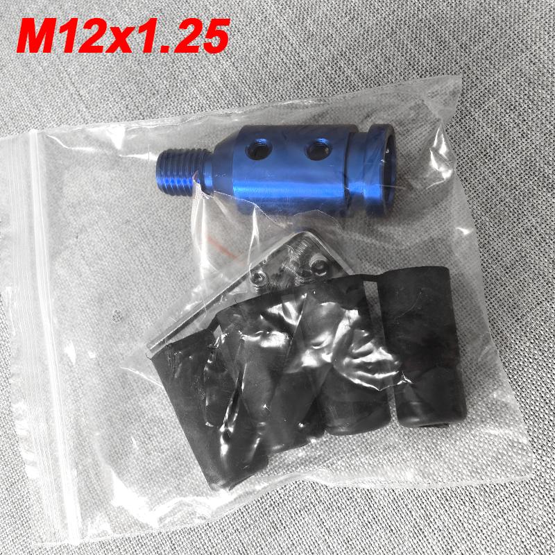 Universal Aluminum Alloy Car Auto Gear Manual Shift Knob Adapter Black for Non Threaded Shifters M12x1.25 M10x1.5