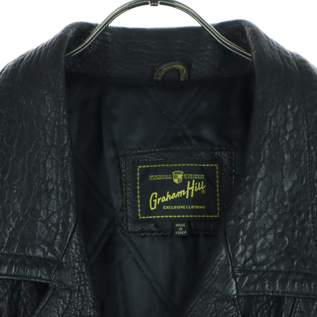 Graham Hill Long sleeve Leather coat F black Sheep leather Men's Used