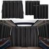 ZATOOTO Car Curtains with Extendable Suede Side Curtains for Room Easy UV Disaster Privacy Set of Black Rods, Dividers, Blackout, Sunshade,
