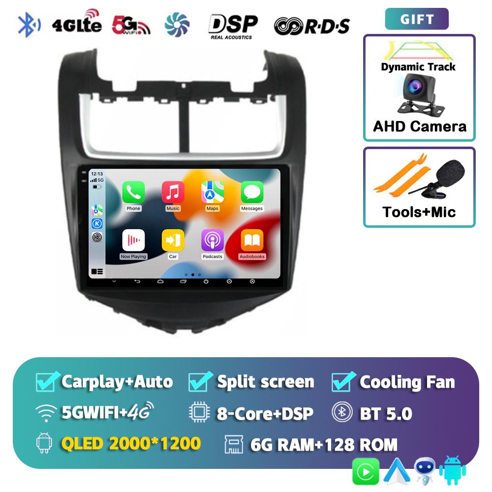 Android 14 Carplay Auto Car Radio For Chevrolet Aveo 2014 2015 2016 2017 Multimedia Player GPS Navigation DSP BT 2din DVD Stereo