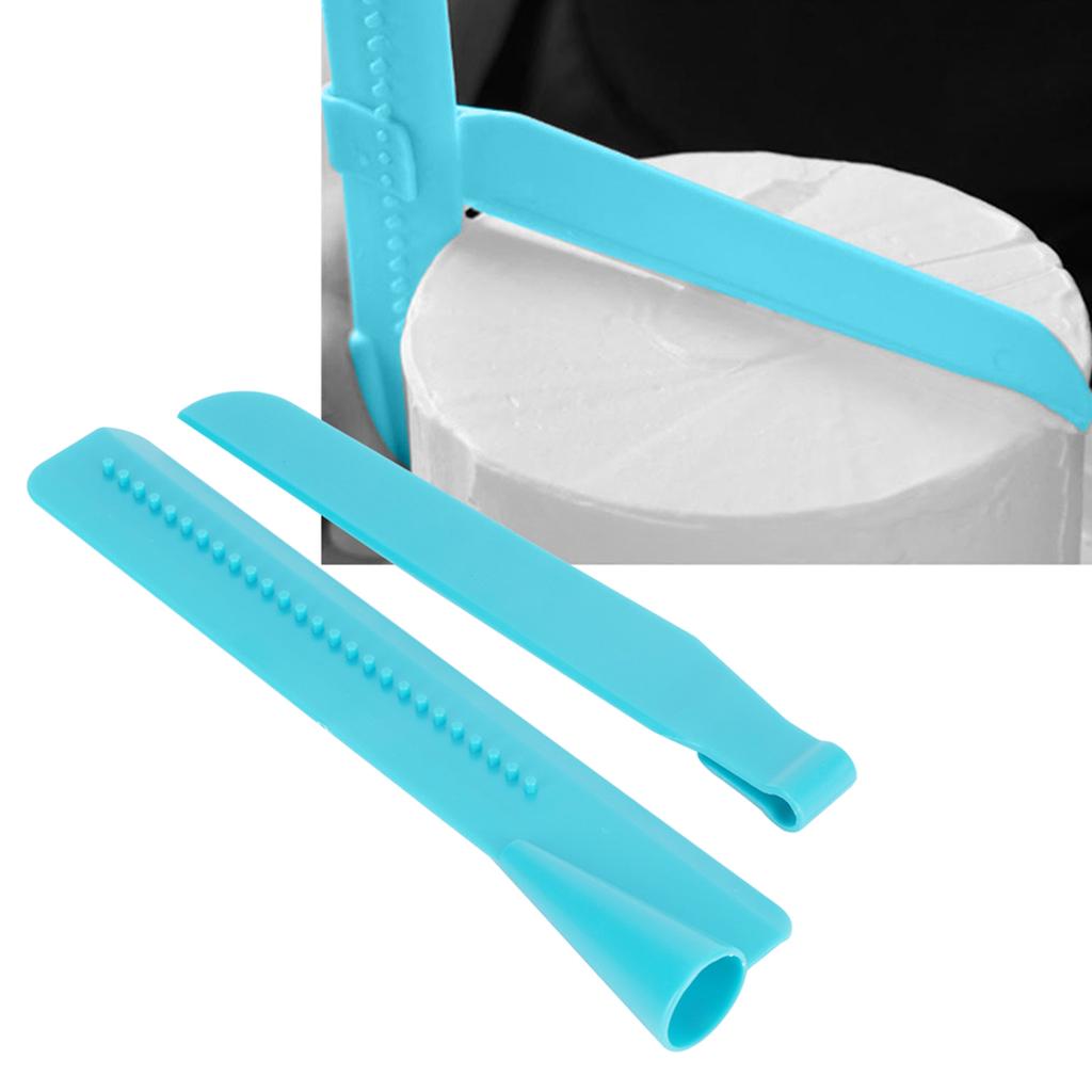 Линейка для разглаживания тортов, регулируемая по высоте, скребок для крема и масла, инструмент для украшения тортов, синий