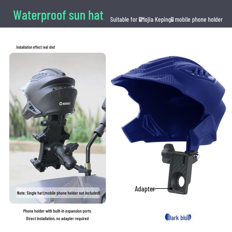 Godll Motorcycle Sunshade Men's Phone Holder & Rain Shield Helmet