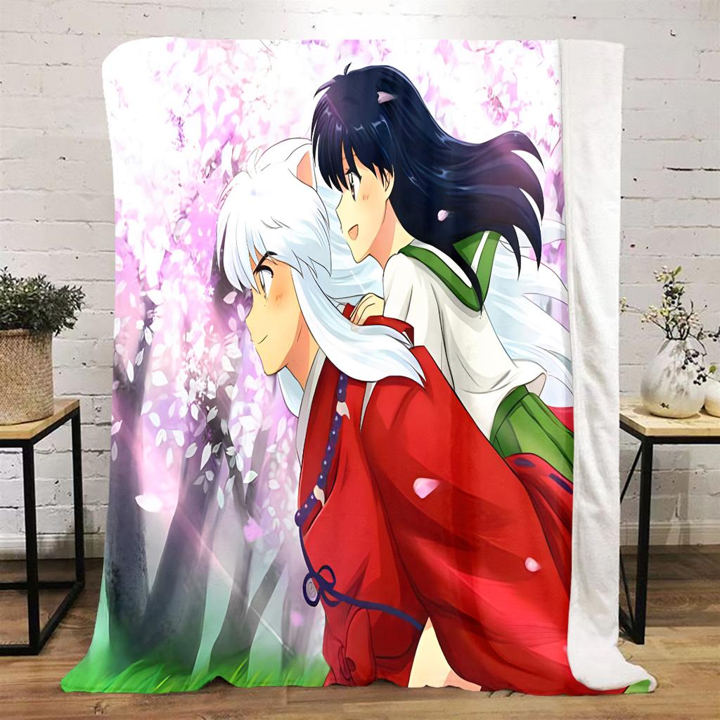 Inuyasha Plush Blanket Soft Comfortable All Seasons blanket Sofa Office Naps blanket Outdoor Travel throw Perfect Gift