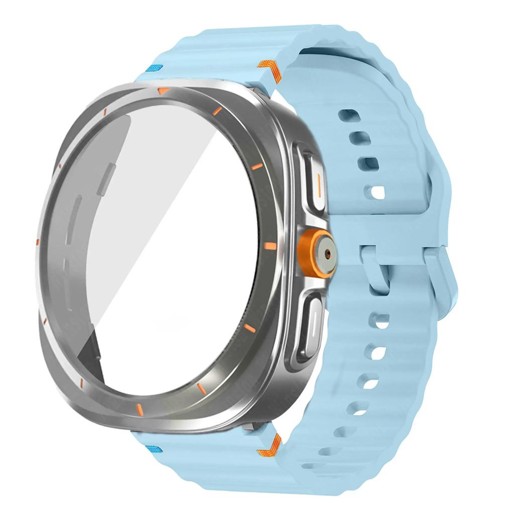 Переход на Ultra Case+Band для Samsung Galaxy Watch Ultra Обновление до Galaxy Watch 7 6 40мм 44мм Закаленное Стекло Защитная Пленка для Экрана