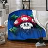 1pc Mario Mushroom Cozy Print Blanket Lightweight Warm Flannel Throw Blanket For Sofa, Bed, Living Room