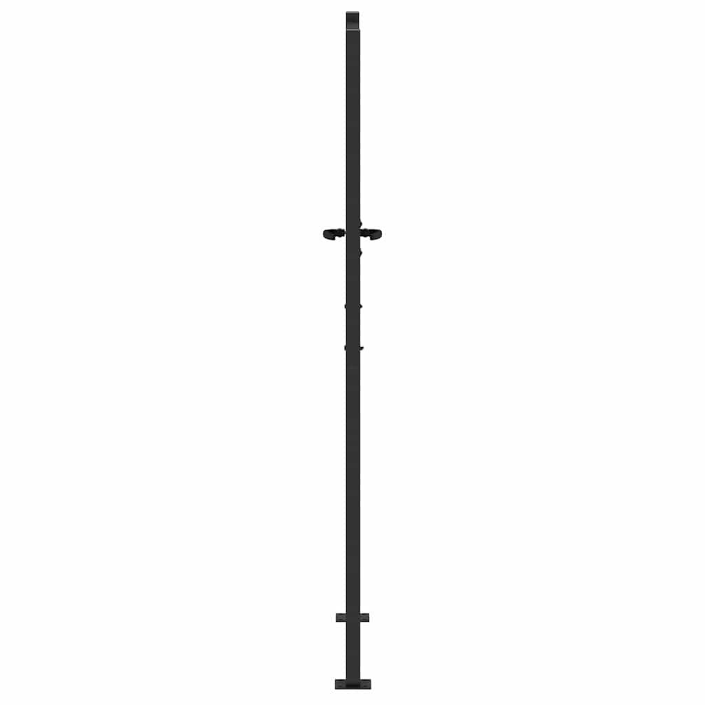 Garden Gate Black 110 x 180 cm Powder Coated Steel