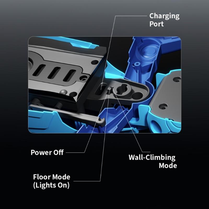 LED Wall Climbing Crawler Toy with Handheld Controller, Rechargeable Novelty Toy with Charging Cable for Indoor Play