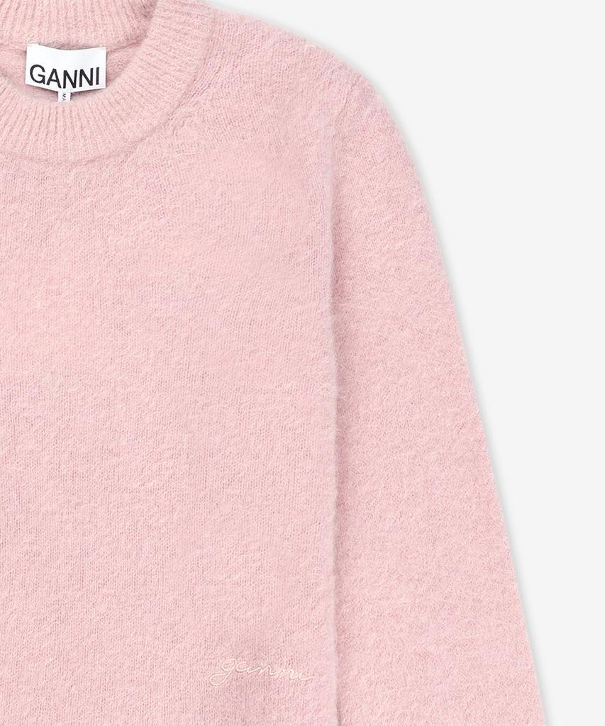 Вязаный джемпер Gani с brushed альпакой, круглый вырез - Розовый / K2272868