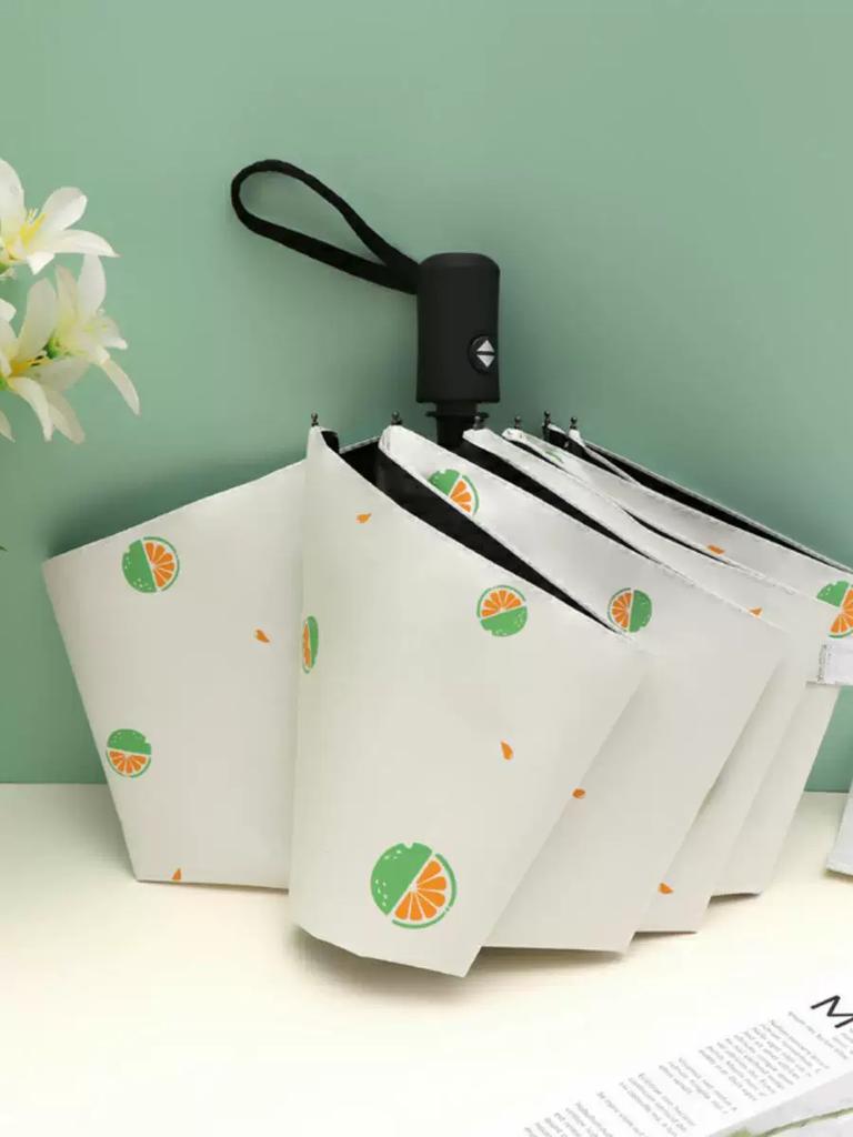 Fresh Print Umbrella Female Student Foldable Sunny and Rainy Dual-Use Thickened Sun-Proof UV Protection Sun Umbrella