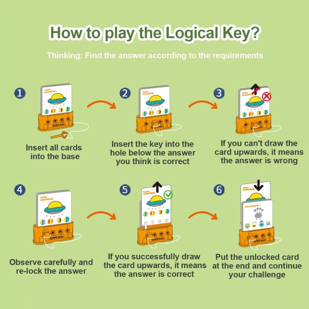 Early Educational English Logic Key Puzzle Game Key Thinking Puzzle Toy Christmas Gifts