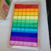 Rainbow Building Blocks Set Acrylic Cubes Sensory Training Toys Educational Stacking
