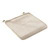 Decorative Seat Mat for Rattan Chairs Cotton Linen Chair Pad with Ties, Striped Plaid Comfortable Pads Patio Lace Trim, Breathable Dining Office Soft