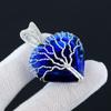 Blue Sapphire Gemstone Tree of Life Pendant 925 Sterling Silver Wire Wrapped Pendant Silver Gemstone Handmade Pendant Necklace For Gift