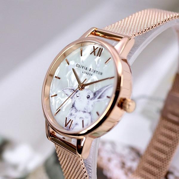 Olivia Burton Часы Winter Waterland с перламутровым циферблатом и розовой сеткой без пряжки OB16WL85