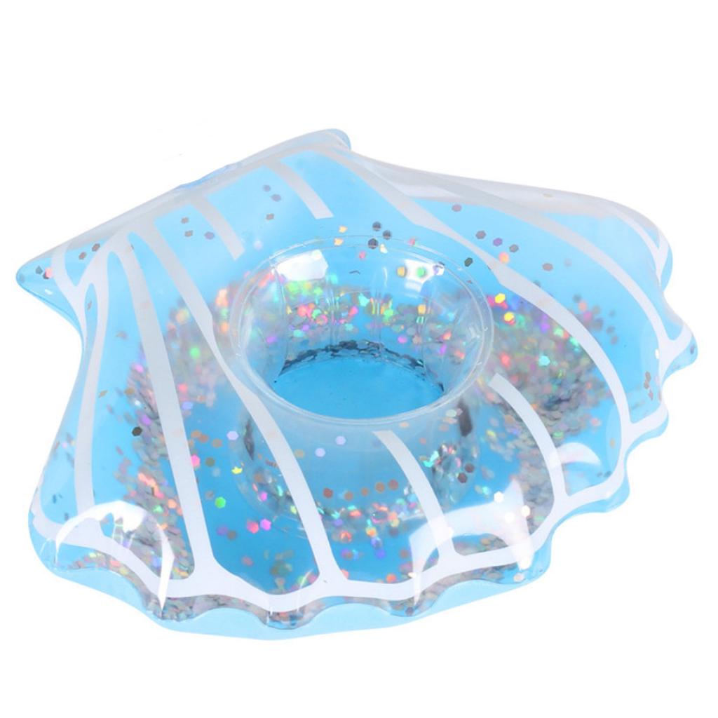 Надувной фламинго пончик лимон арбуз ананас краб сердечко подставка для стакана надувной водный костер