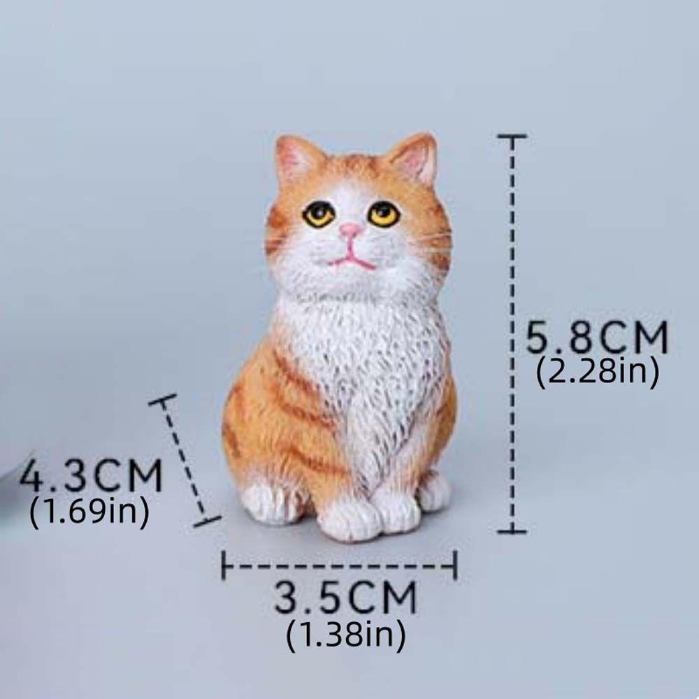 Simulation Cat Pet Model Cute Mini Cat Decoration Creative Cat Ornament  Kids Toy