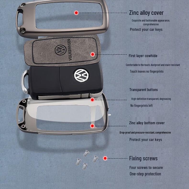 Чехол для ключа Volkswagen для Sagitar, Teramont X, Bora, Tharu, Lavida, Tayron, Magotan, Tiguan L, Passat