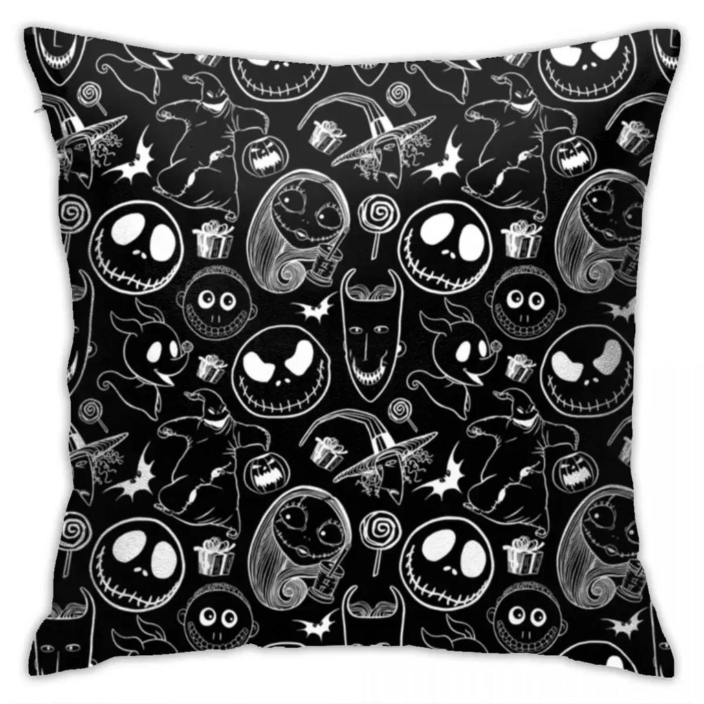 Halloween Horror Skull Pumpkin Bat Cushion Is Suitable for Home Living Room Sofa Bedroom Room Decoration
