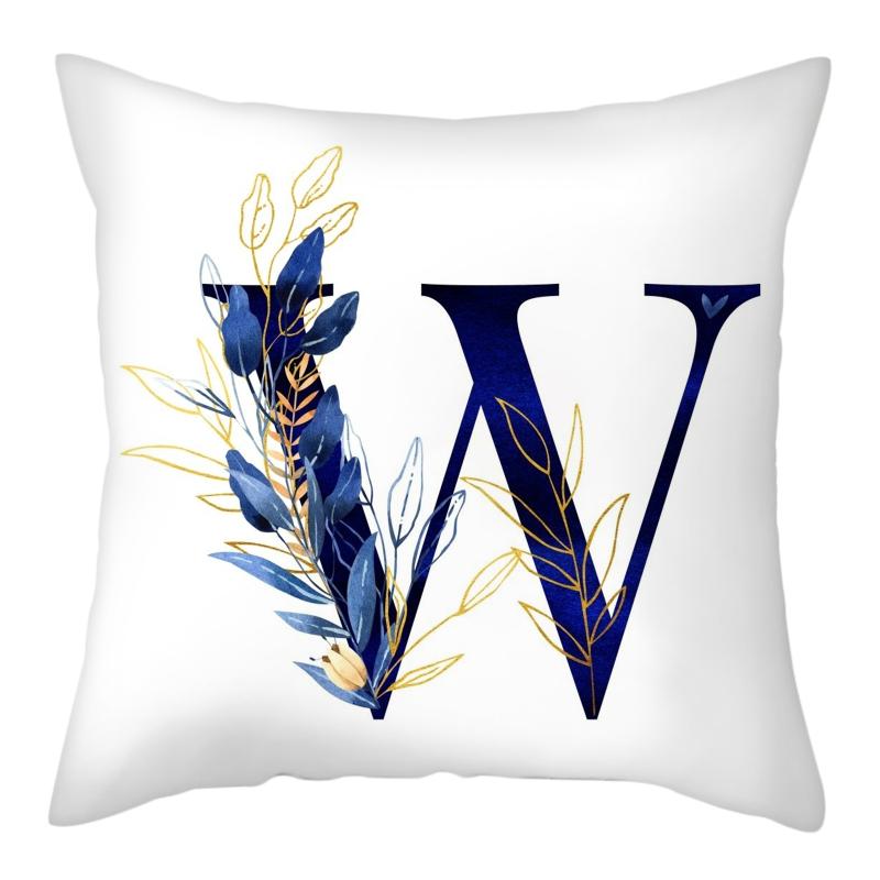 45x45 см креативный цветочный объемный дизайн 26 букв синий наволочка Свадебная вечеринка домашний декор диван офисное сиденье наволочка