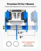 VEVOR Manual Trolley, 3 Ton Load Capacity, Push Beam Trolley with Dual Wheels, Adjustable for I-Beam Flange Width 63 mm to 203 mm