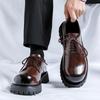 Platform Men's Casual Shoes Comfortable Male Leather Oxford Shoes Men Driving Formal Wedding Dress Shoes for Men Fashion Design