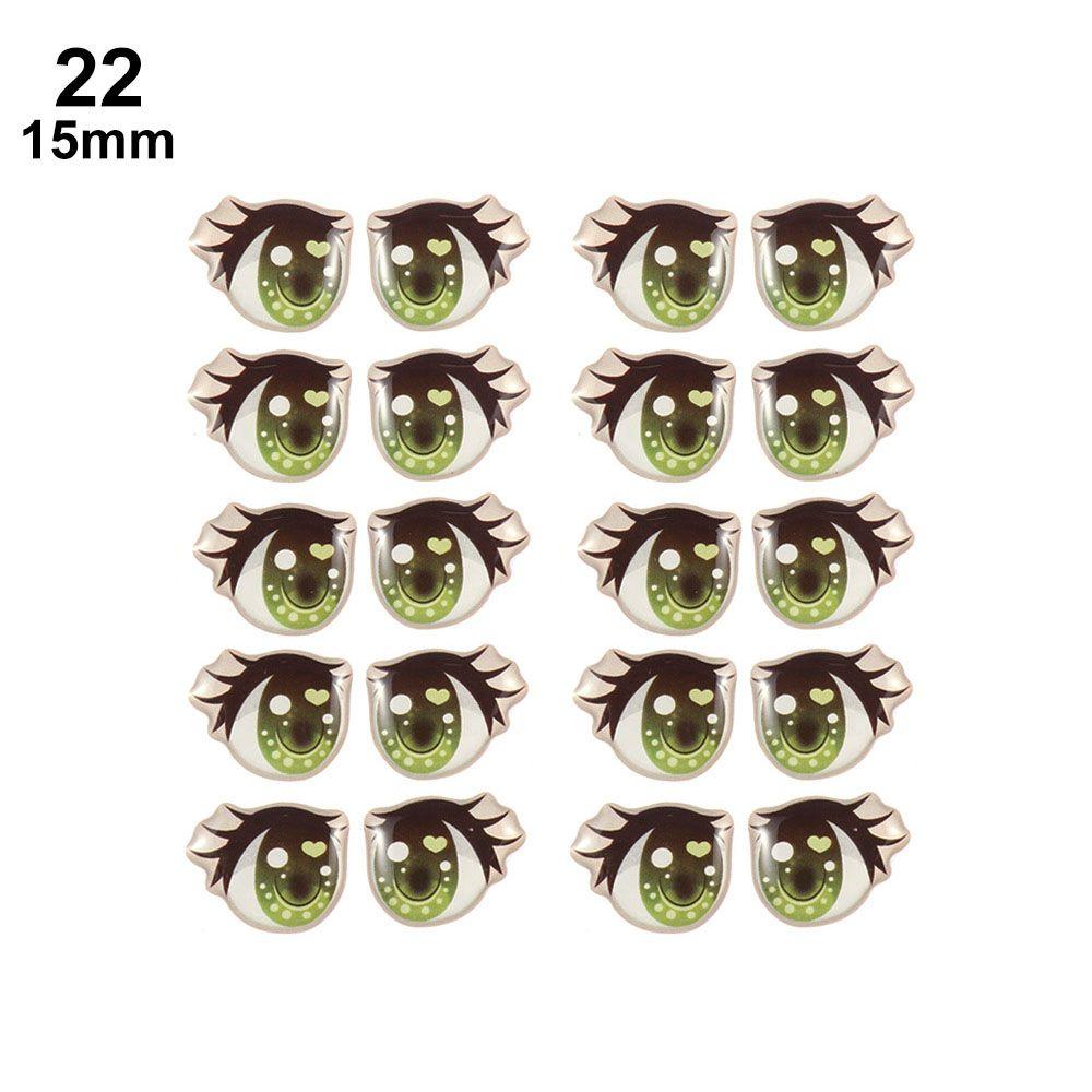 Anime Figurine Doll Cartoon Eyes Stickers Clay Decals Love Cute Sticker Face Organ Paster
