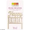Wooden Cake Topper - Happy Birthday - 12 X 10 Cm