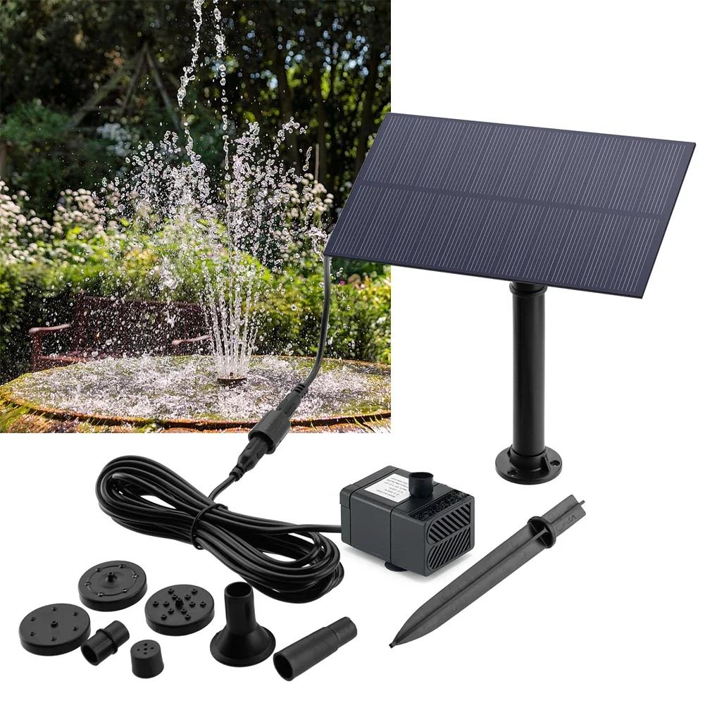 5W 5V Solar Water Pump Garden Decoration with Stake Solar Panel Fountain Watering System Energy Saving 180L/h Kits for Fish Tank