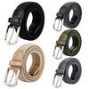 Men Belt Metal Pin Buckle Wide Band Anti-break Solid Color Firm Stitching Great Tougness Waist Strap Male Elastic Belt Pants Jeans Matching