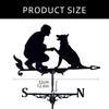 Metal Weather Vane Ornaments Suitable for Gardens Roofs Man and Dog Designs Iron Construction Wind Direction Indicators