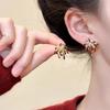Красные эмалированные серьги-гвоздики с фейерверками, уникальный дизайн, серьги для темперамента