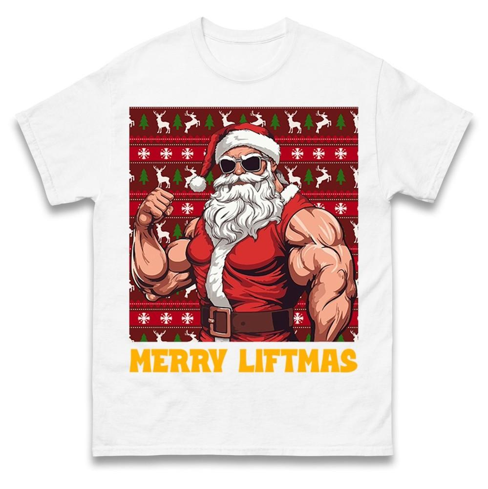 Merry Liftmas Funny Gym Santa TShirtBodybuilder Christmas Tee Fitness Lover